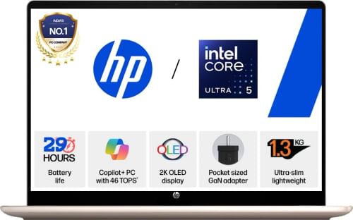 HP OmniBook 5 OLED 14-hh0099TU AI Laptop (Intel Core Ultra 5 322/ 16GB/ 512GB SSD/ Win11)