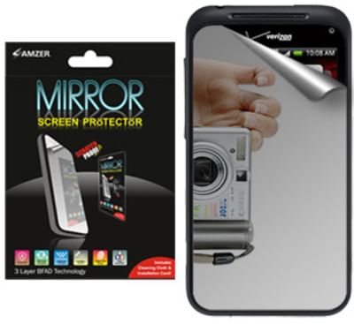 Amzer 91051 Mirror Screen Protector with Cleaning Cloth for HTC Incredible S