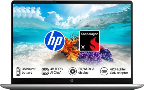 HP OmniBook 3 E2FJ4PA Laptop (Qualcomm Snapdragon X X1-26-100/ 16GB/ 512GB SSD/ Win11 Home)