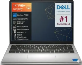 Dell Pro 14 PC14250 Laptop (Intel Core 7 150U/ 16GB/ 512GB SSD/Win11 Pro)