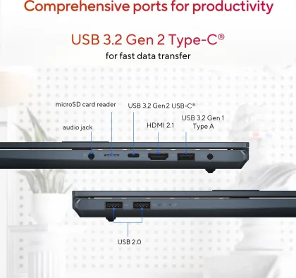 Asus Vivobook Pro 15 M6500QC-HN751WS Laptop (AMD Ryzen 7 5800HS/ 16 GB RAM/ 1 TB SSD/ Win 11/ 4 GB Graphics)