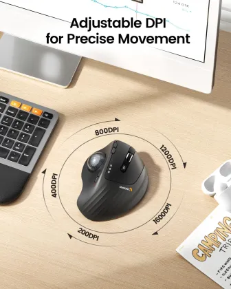 ProtoArc EM01 NL Ergonomic Trackball Wireless Mouse - image 5