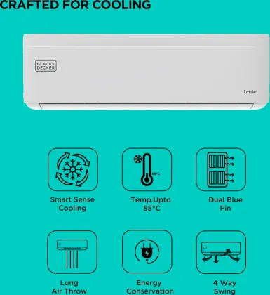 Black & Decker BXACN3I310BP1IN 1 Ton 3 Star 2025 Inverter Split AC