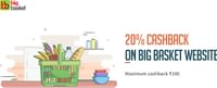 Get 20% Cashback on Your First Payment with FreeCharge on Bigbasket
