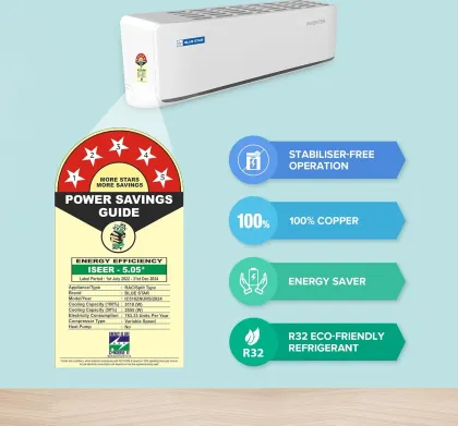 Blue Star IC518ZNURS 1.5 Ton 5 Star 2024 Inverter Split AC