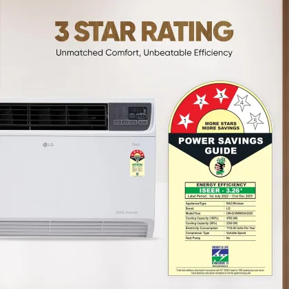 LG UW-Q18WWXA 1.5 Ton 3 Star 2025 Dual Inverter Window AC