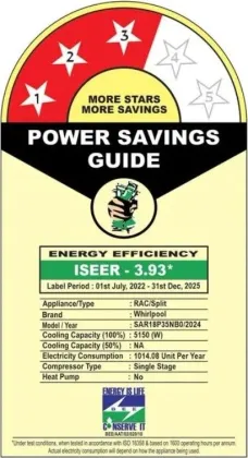 Whirlpool SAR18P35NB0 1.5 Ton 3 Star 2024 Split AC