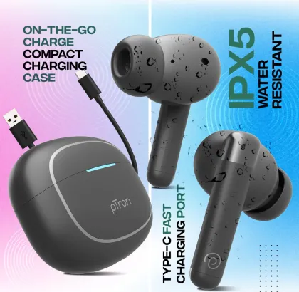 pTron Bassbuds Duo Pro True Wireless Earbuds