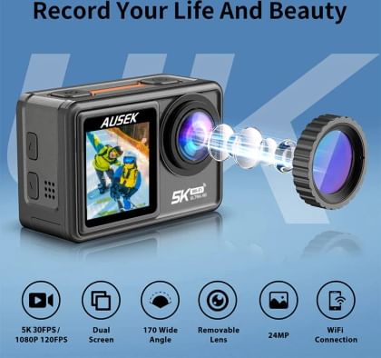 Ausek 5K Sports and Action Camera