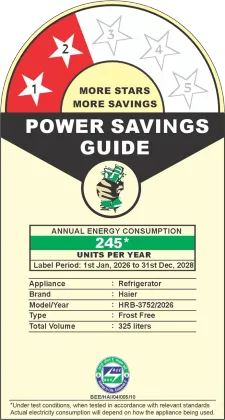 Haier HRB-3752SGGA-P 325 L 2 Star Double Door Refrigerator