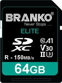 Branko Elite 64GB SDXC UHS-II Memory Card