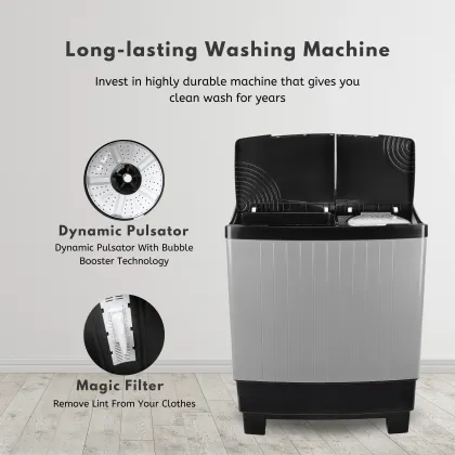 Inno-Q IQ-72IEXCEL-PBN 7.2 Kg Semi Automatic Washing Machine