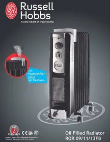Russell Hobbs 11 Fin Oil Filled Heater with Fan Humidifier