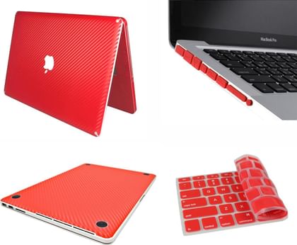Pindia Red 3 Pc Apple Macbook Pro 13 13.3