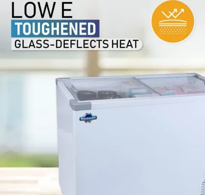 Rockwell SFRN550GT 495 L Double Glass Door Deep Freezer