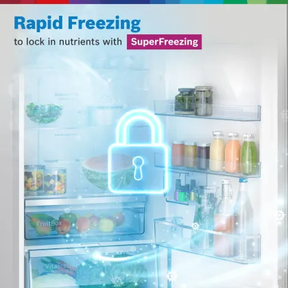 Bosch CTC39S03DI 368 L 3 Star Double Door Refrigerator
