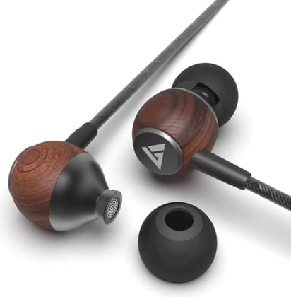 Boult Audio BassBuds Oak Pure-Wood Wired Headset