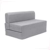 Coirfit Jute Fabric Washable Cover Folding Sofa Cum Bed (Grey, 4' X 6' Feet)