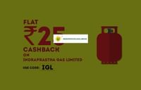 Get Flat Rs. 25 Cashback on Indraprastha Gas Bill Payments