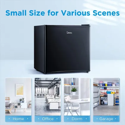 Midea WHS-65LB1 1.6 Cu Ft Single Door Mini Refrigerator
