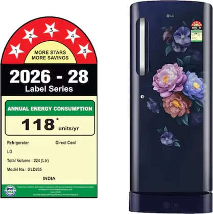LG GLD2356ZARS 224 L 5 Star Single Door Refrigerator