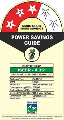 Haier HSA52RU-BAI3NB-I 1.5 Ton 3 Star 2026 Inverter Split AC