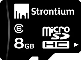 Strontium 8GB MicroSDHC Memory Card (Class 6)