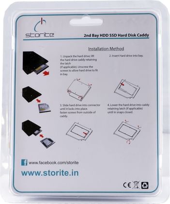 Storite 2nd Bay 9.5mm Universal Sata 2.5inch Internal Hard Drive Enclosure/Caddy (For Universal)