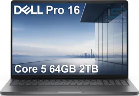 Dell Pro 16 PC16250 Laptop (Intel Core 5 120U/ 64GB/ 2TB SSD/ Win 11)