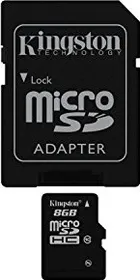 Kingston 8GB Micro SD Card Class 10 with SD Adapter