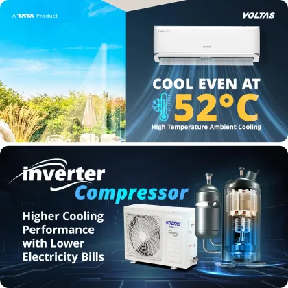 Voltas 125INV Vectra Zen Silver 1 Ton 5 Star 2026 Inverter Split AC