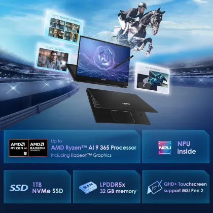MSI Summit A16 AI Plus (2024) A3HMTG-015US Laptop (AMD Ryzen AI 9 365/ 32GB/ 1TB SSD/ Win11)