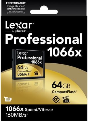 Lexar Professional 64GB Compact Flash Class 10 Memory Card (1066x)