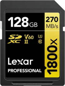 Lexar Professional 1800x 128GB SDXC UHS-II/U3 Memory Card