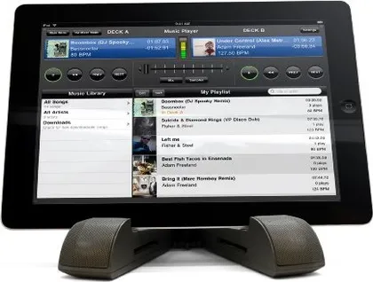 Aduro Sound Squared "S2" Bluetooth Speaker Stand for Tablets and Phones Apple iPad, Kindle Fire HD, Samsung Galaxy Tab, Motorola XOOM (Retail Packaging) (Grey)
