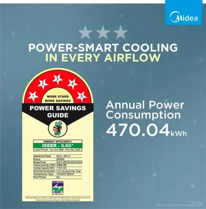 Midea MAI12SR5R36W0 1 Ton 5 Star 2026 Inverter Split AC