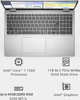 Dell 16 Plus Business Laptop (Intel Core 7 150U/ 16GB/ 1TB SSD/ Win 11)