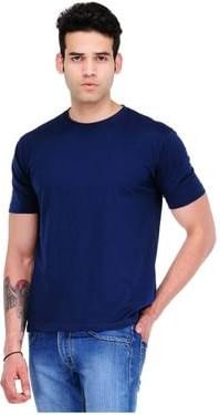 Scott International Navy Cotton Regualr Fit T Shirt