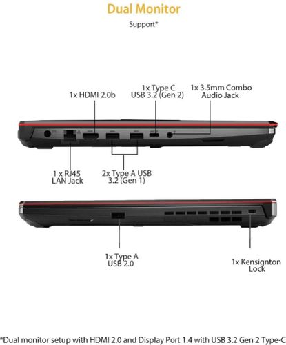Asus TUF A15 FA566IV-HN449T Gaming Laptop (Ryzen 7/ 16GB/ 1TB SSD/ Win10/ 6GB Graph)