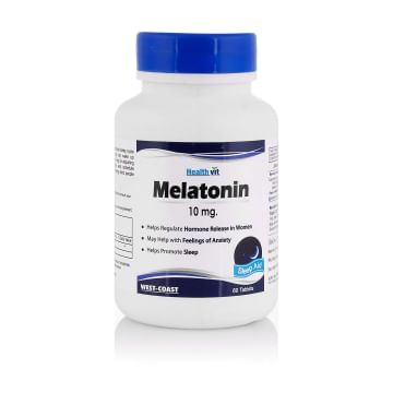 HealthVit Melatonin 10 mg Improve Sleep - Deep Sleep - 60 Tablets