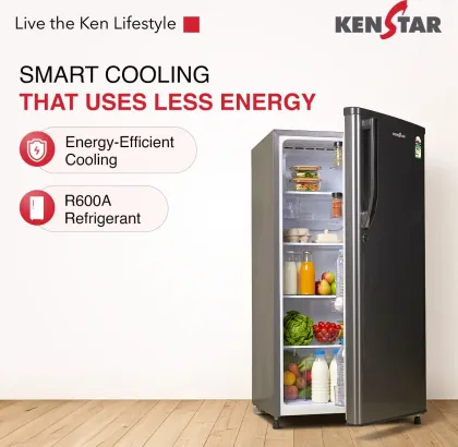 Kenstar 183BD3KS24HB.SS 183 L 2 Star Single Door Refrigerator