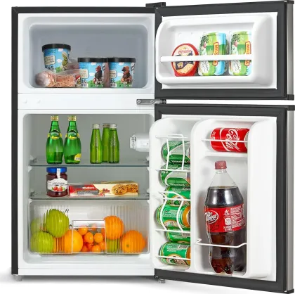 Midea WHD-113FSS1 3.1 Cu Ft Double Door Mini Refrigerator