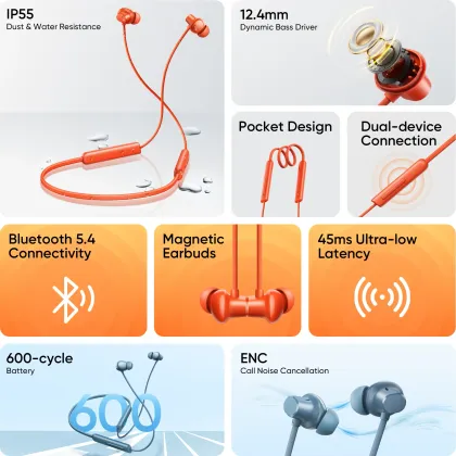 realme Buds Wireless 5 Lite Neckband
