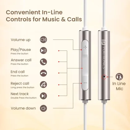 Portronics Conch Sigma C Wired Earphones