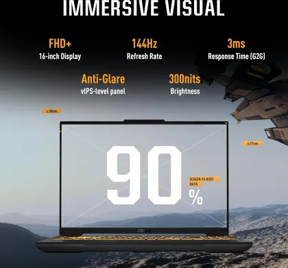 Asus TUF Gaming F16 FX677VU-RL155WS Laptop (13th Gen Core i7/ 16GB/ 512GB SSD/ Win11/ 6GB Graph)