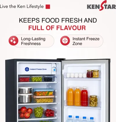 Kenstar 92BD1KS26F0.SG 92 L 1 Star Single Door Mini Refrigerator