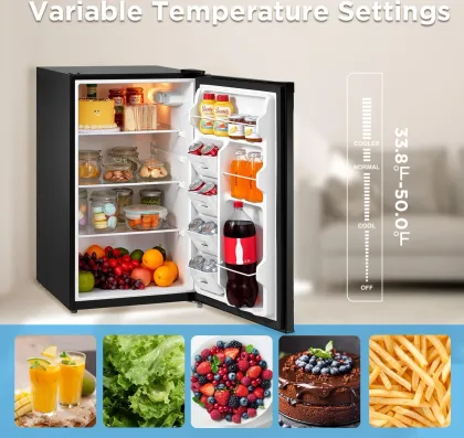 Midea MERM33S1ABB 3.3 Cu Ft Single Door Mini Refrigerator