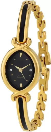 K-18 Gold and black kundan meena bracelet attractive 507 watch for women girls Watch