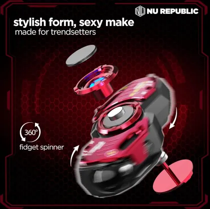 Nu Republic Cyberstud Spin Fidget Spinner Earbuds