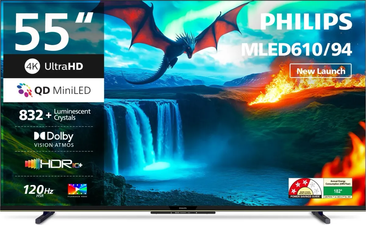 94 Inch Philips 55MLED610/94 55 inch Ultra HD 4K Smart Mini LED TV - Price in ...